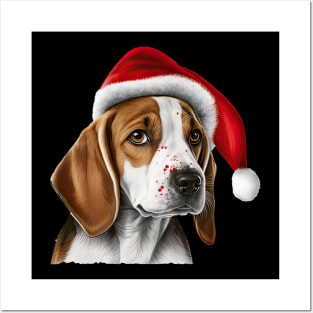 Christmas Beagle Posters and Art